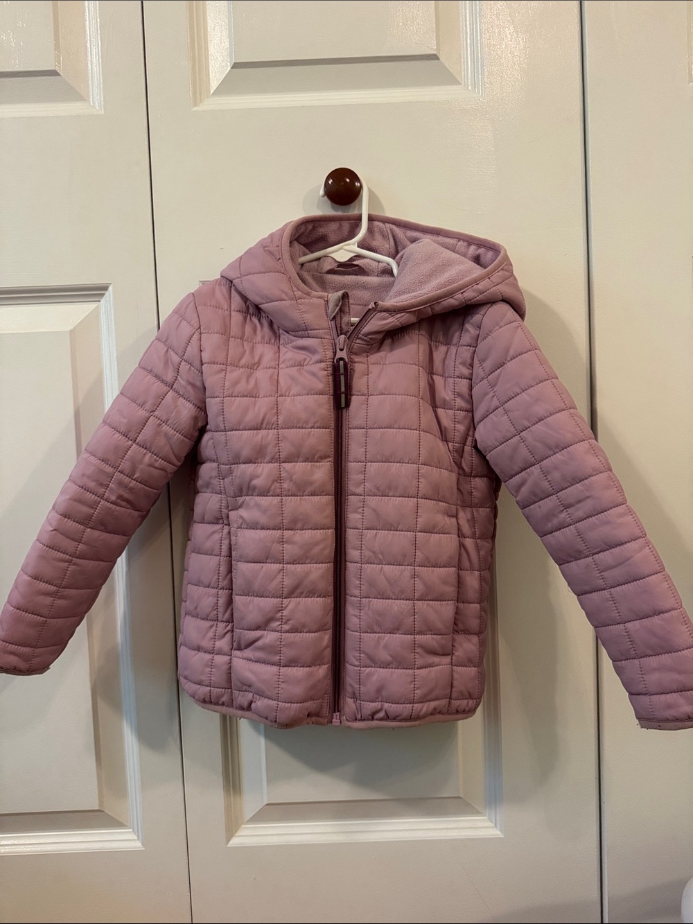 Cat & Jack Quilted Hooded Puffer Jacket - Light Mauve